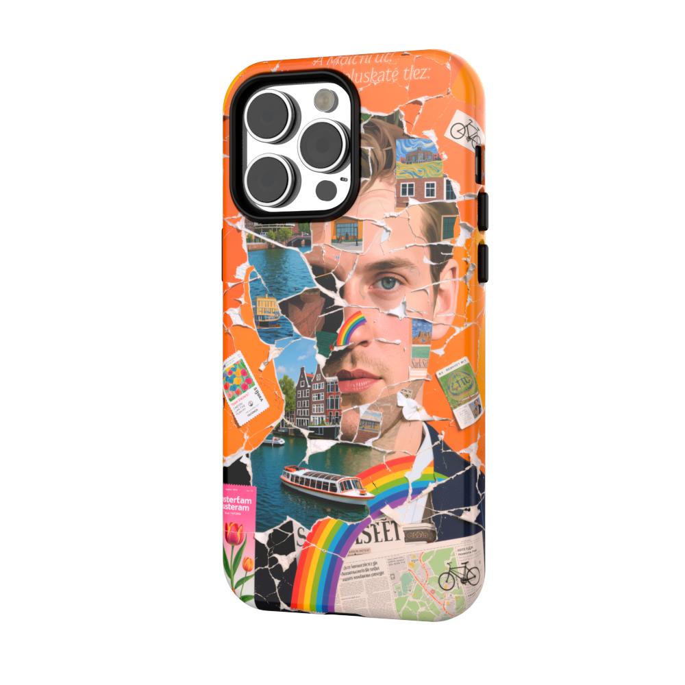 Amsterdam Canals - Collage Art Case