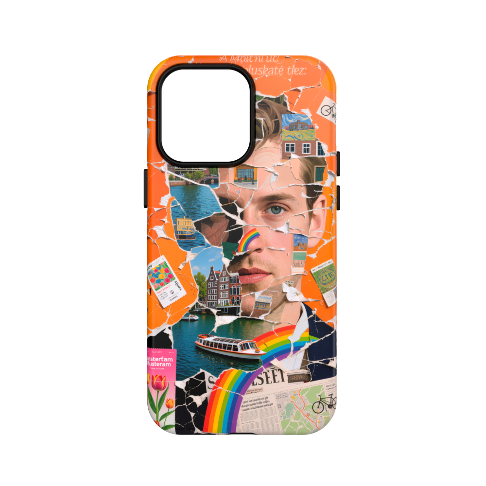 Amsterdam Canals - Collage Art Case