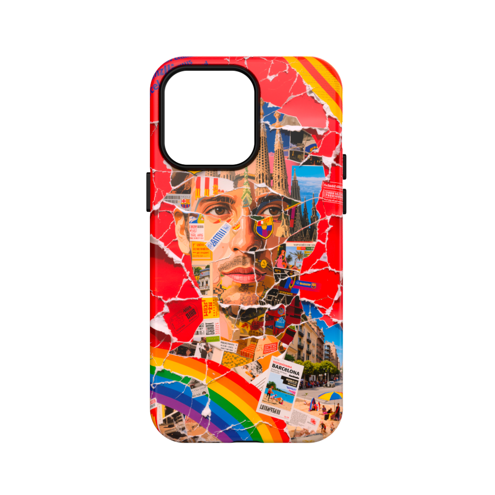 Barcelona Passion - Collage Art Case