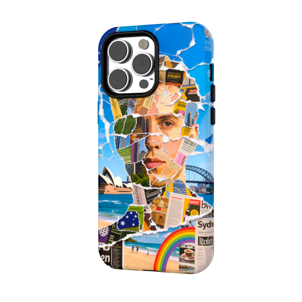 Sydney Sunburst - Collage Art Case